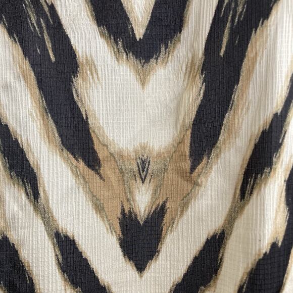 Chico’s Brown Animal Print Blouse Size 3 XL Flowy Mob Wife Statement Vegas Glam - Picture 10 of 10